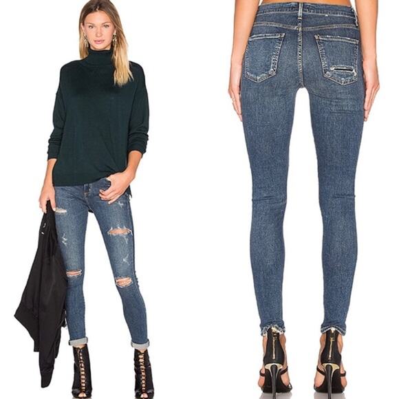 Agolde Sophie High Rise Skinny Jean Kansas City Distressed size 24 - Picture 1 of 8